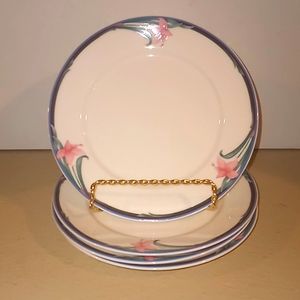 Vintage Lenox Patricia Tri Floral Bundle - 4 Bread & Butter Plates